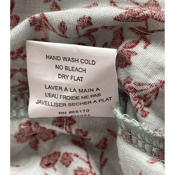 Anthropologie Blue Tassel Women Floral Cotton Trina Bow Blouse Top Size XL NEW - Picture 10 of 10